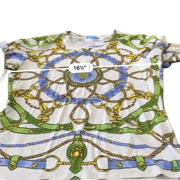 J.Mclaughlin Catalina Cloth Top Ropes Chains Medallions Cruise Wear Size medium - Picture 6 of 9